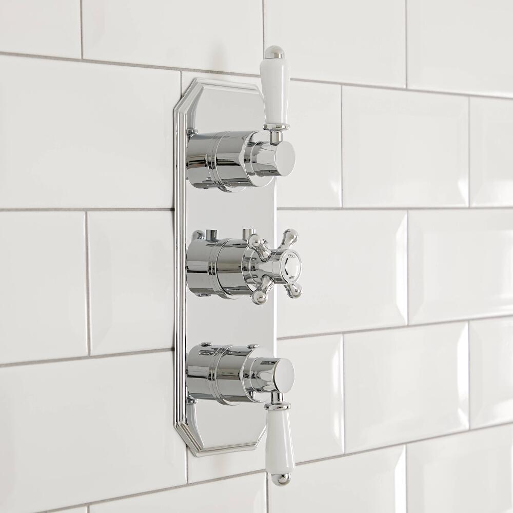 Mitigeur Douche thermostatique encastrable Rétro Victoria 2 Fonctions Simultanées