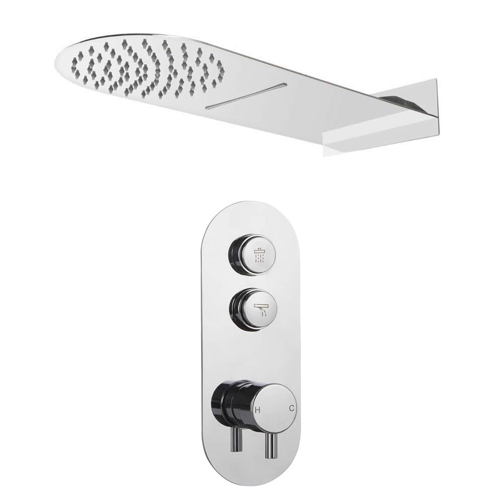 Douche encastrable 2 Fonctions & Pommeau Cascade -Idro