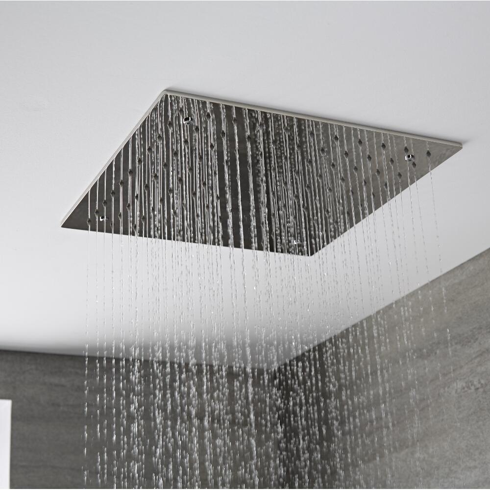 Pommeau de douche encastrable plafond 40x40cm Tatham