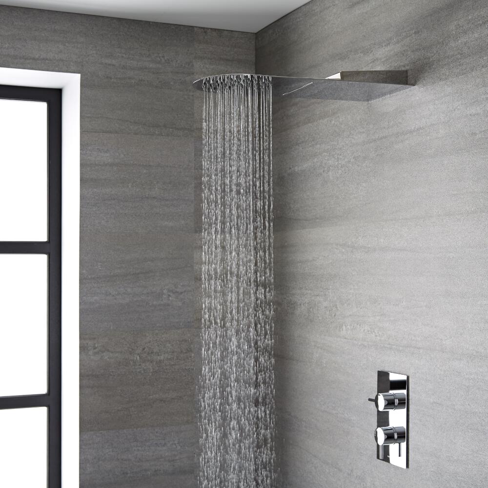Pomme de douche Cascade & Pluie 20 x 50cm