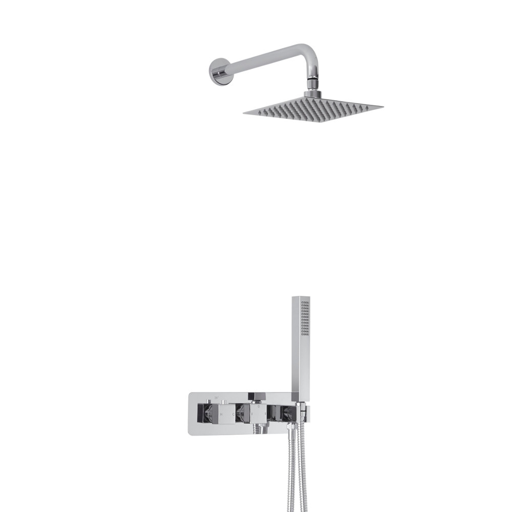 Kit Douche Encastrable Pommeau Carré 20cm & Douchette Arvo