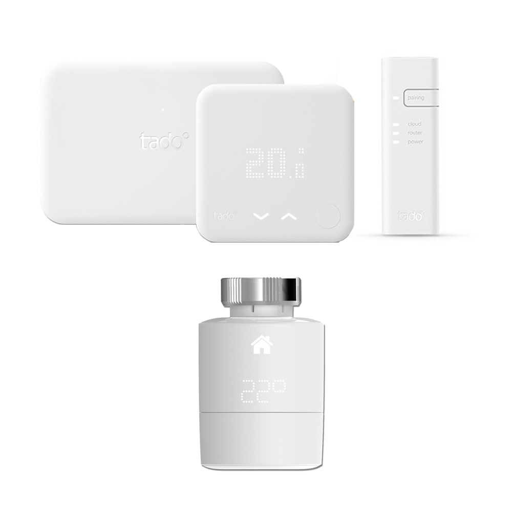 Thermostat Intelligent (V3) Kit d'Extension & Tête Thermostatique Intelligente horizontale Tado°