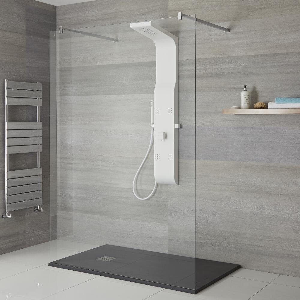Colonne de douche mitigeur mécanique Alston Blanche