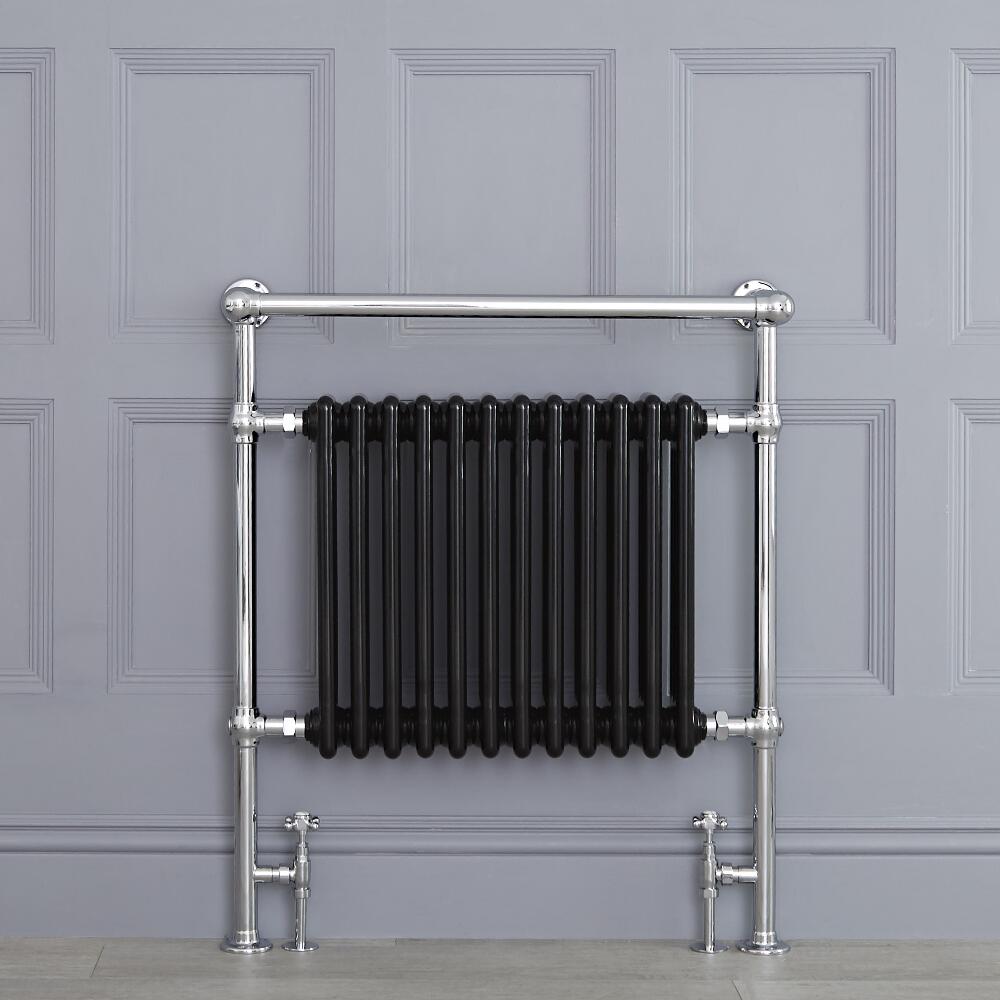 Sèche-Serviettes Rétro Noir Anthracite 93cm x 79cm x 23cm 1059 Watts