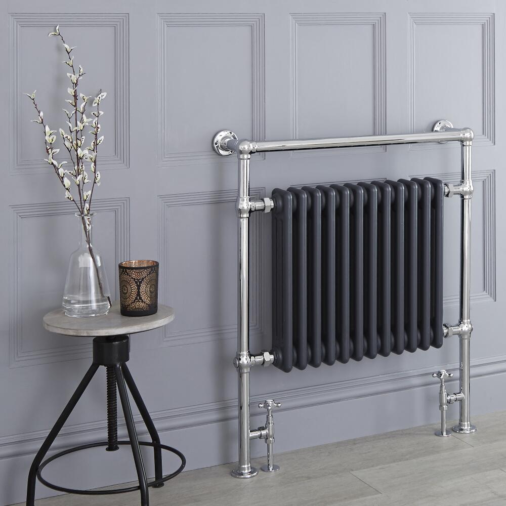 Sèche-Serviettes Rétro Anthracite Avon 93cm x 79cm x 15.5cm 1047 Watts