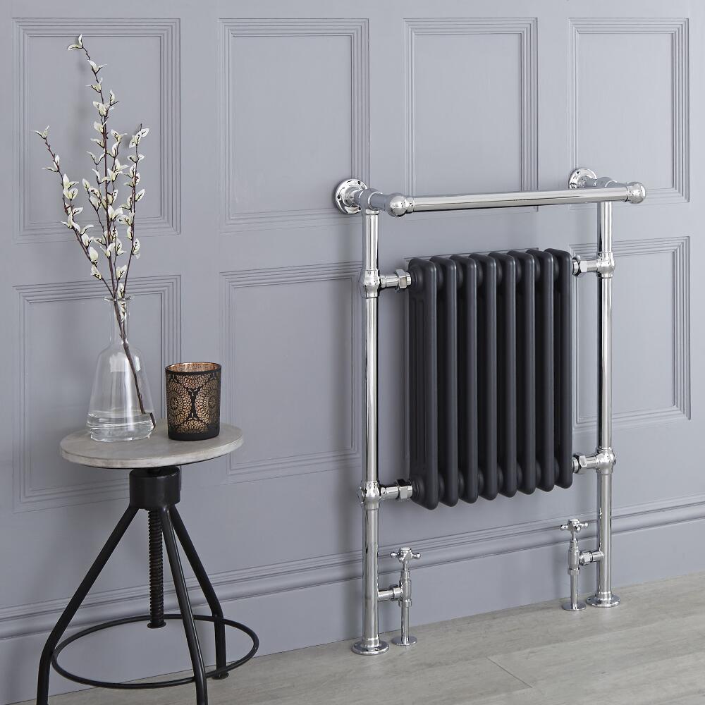 Sèche-Serviettes Rétro Anthracite Avon 93cm x 62cm x 23cm 775 Watts
