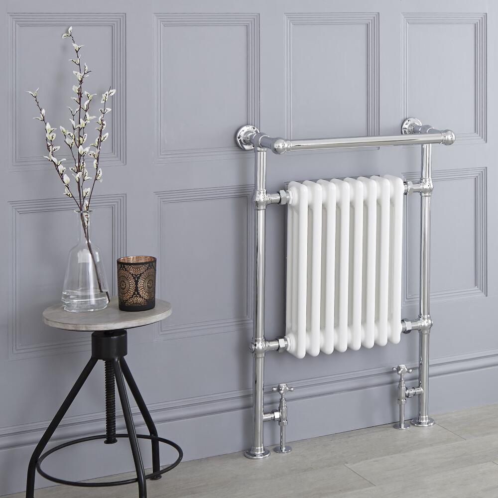 Sèche-Serviettes Rétro Blanc Avon 93cm x 62cm x 23cm 690 Watts