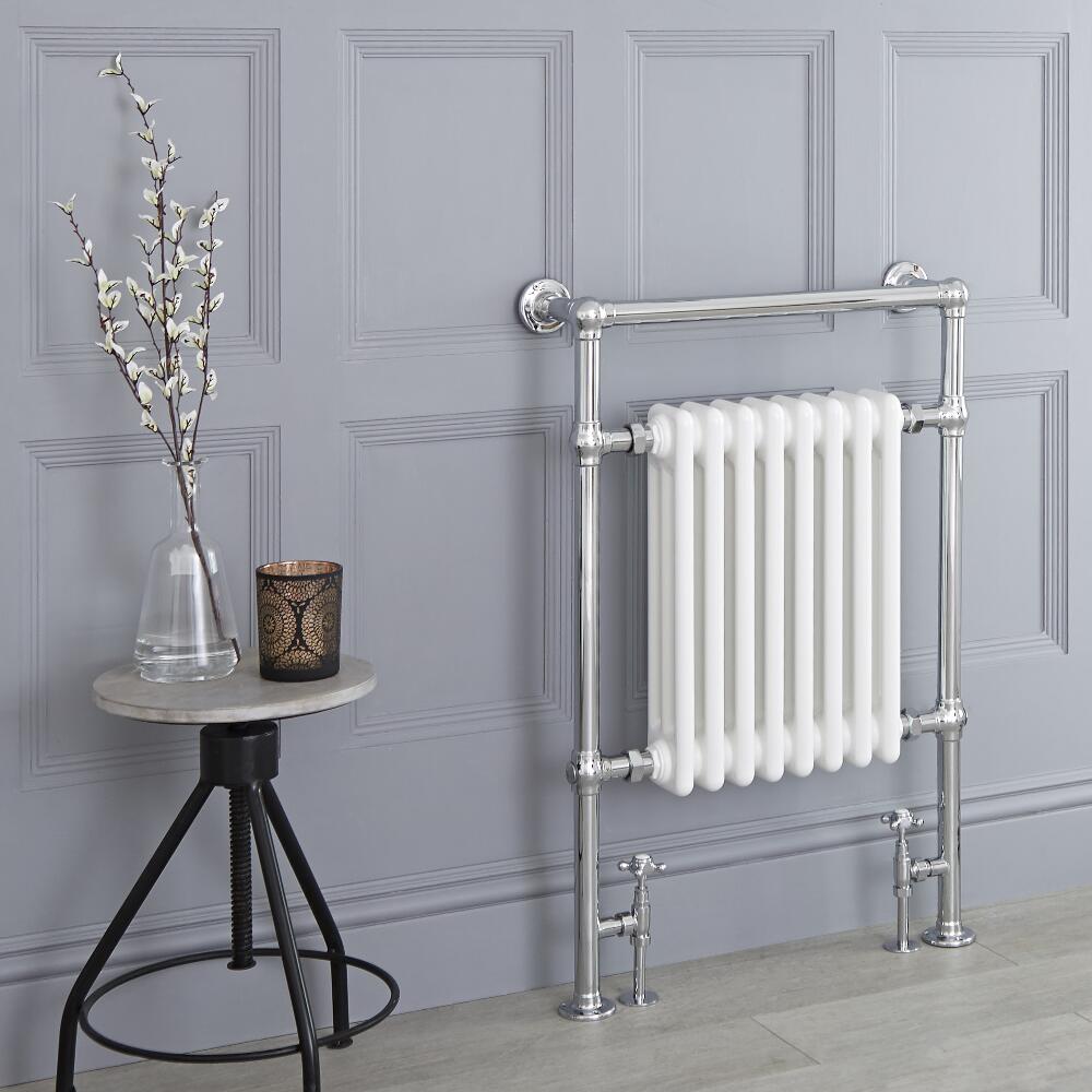 Sèche-Serviettes Rétro Blanc Avon 93cm x 62cm x 15.5cm 751 Watts