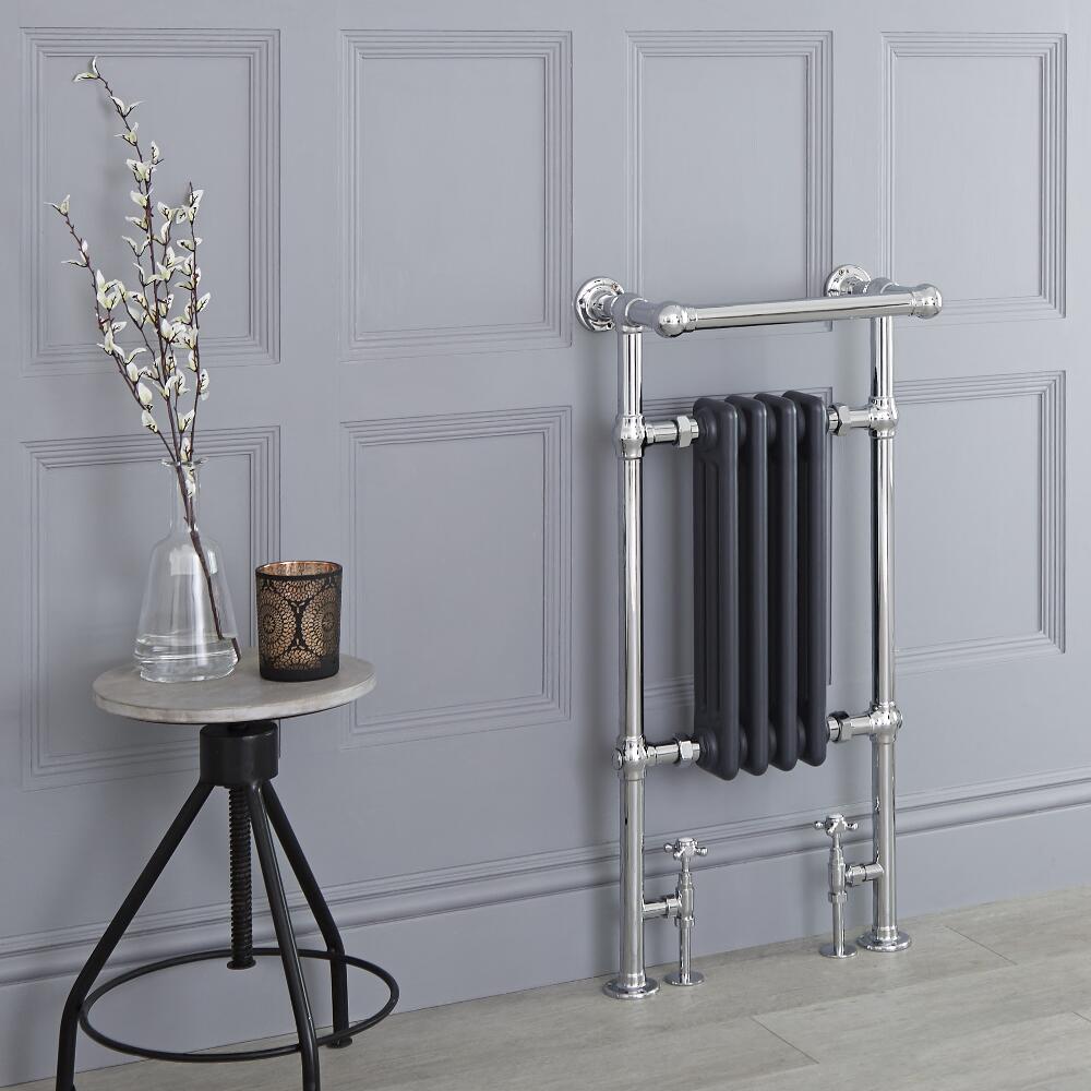 Sèche-Serviettes Rétro Anthracite Avon 93cm x 45cm x 23cm 437 Watts