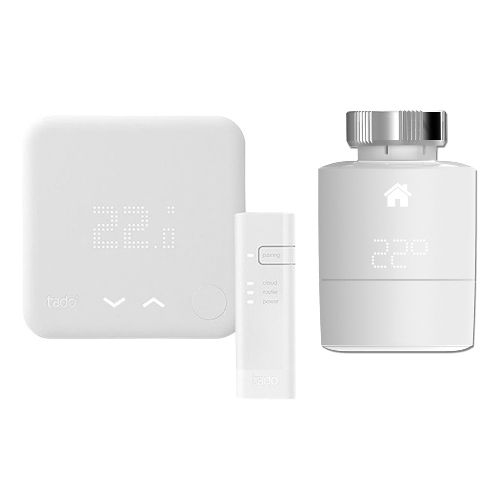 Thermostat Intelligent - Kit de Démarrage (V3) 2 Têtes thermostatique Horizontales Tado°