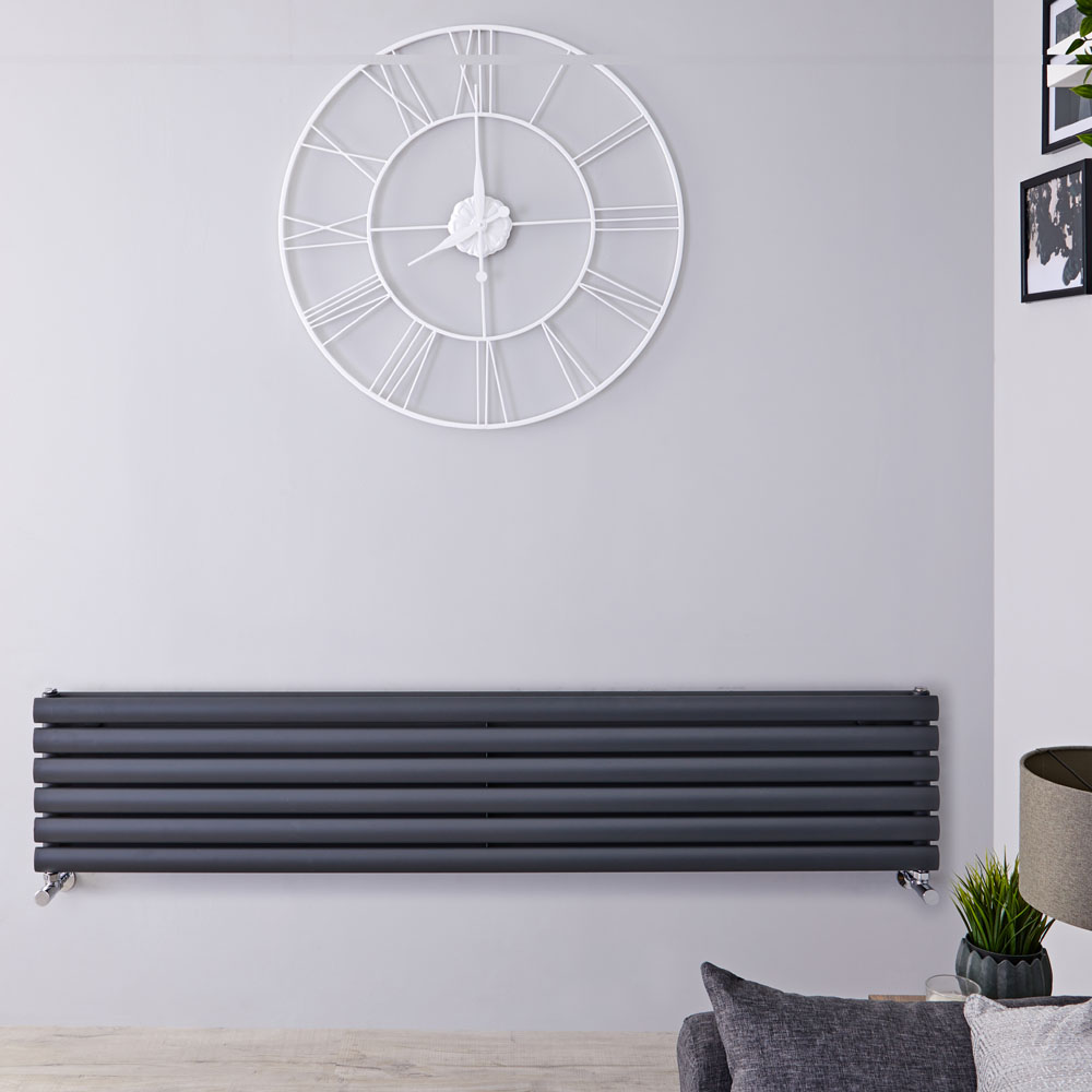 Radiateur Design Horizontal Anthracite Vitality 35,4cm x 178cm x 7,8cm 1325 Watts