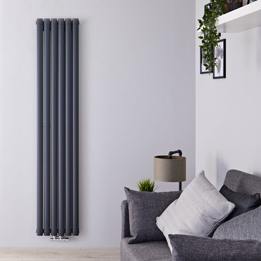 Radiateur Design Vertical 178 x 35.4cm Vitality Caldae Anthracite 1301 watts
