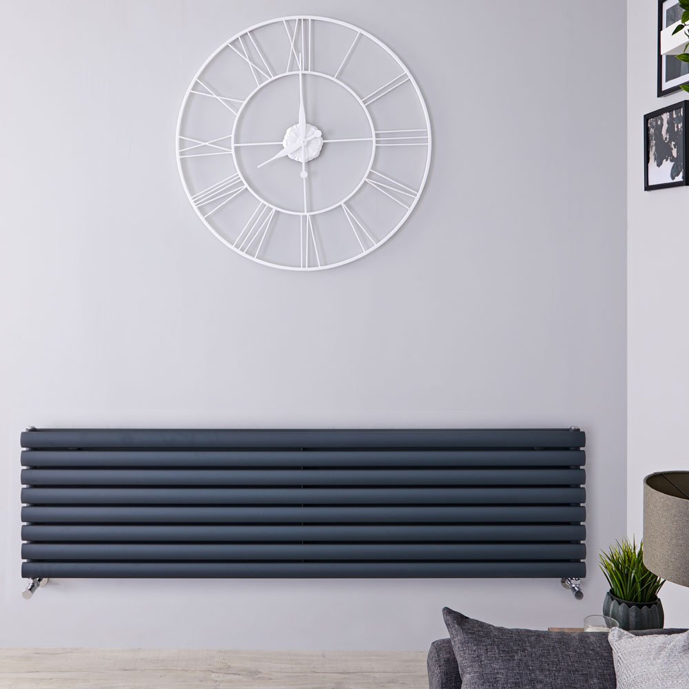 Radiateur Design Horizontal Anthracite Vitality 47,2cm x 178cm x 7,8cm 1798 Watts