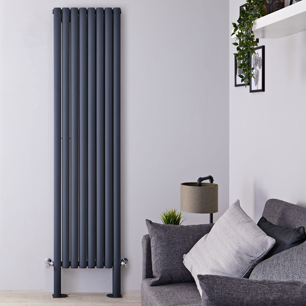 Radiateur Design Vertical avec Pieds de Support Anthracite Vitality Plus 200cm x 47,2cm x 7,8cm 1868 Watts