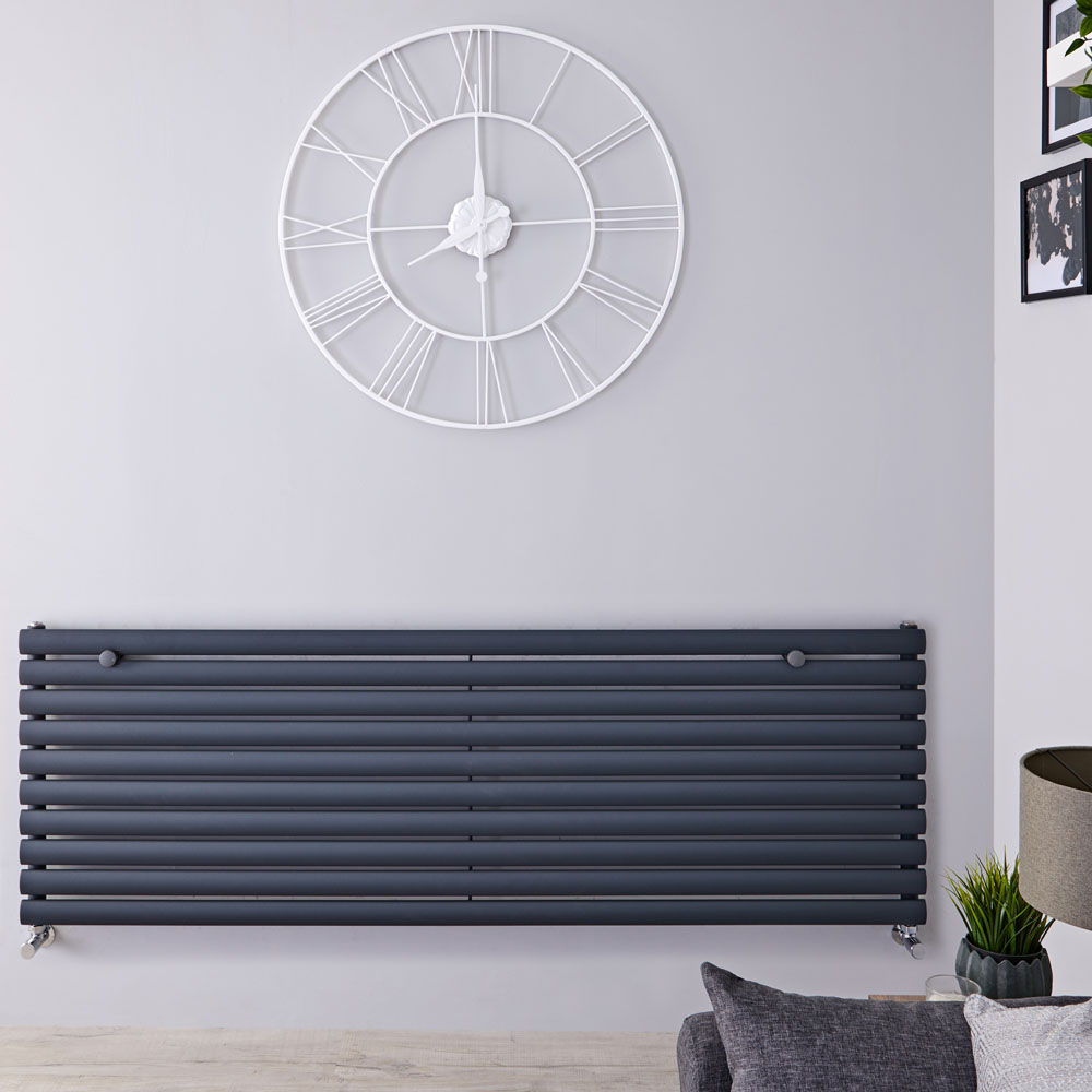 Radiateur Design Horizontal Anthracite Vitality 59cm x 178cm x 5,5cm 1476 Watts