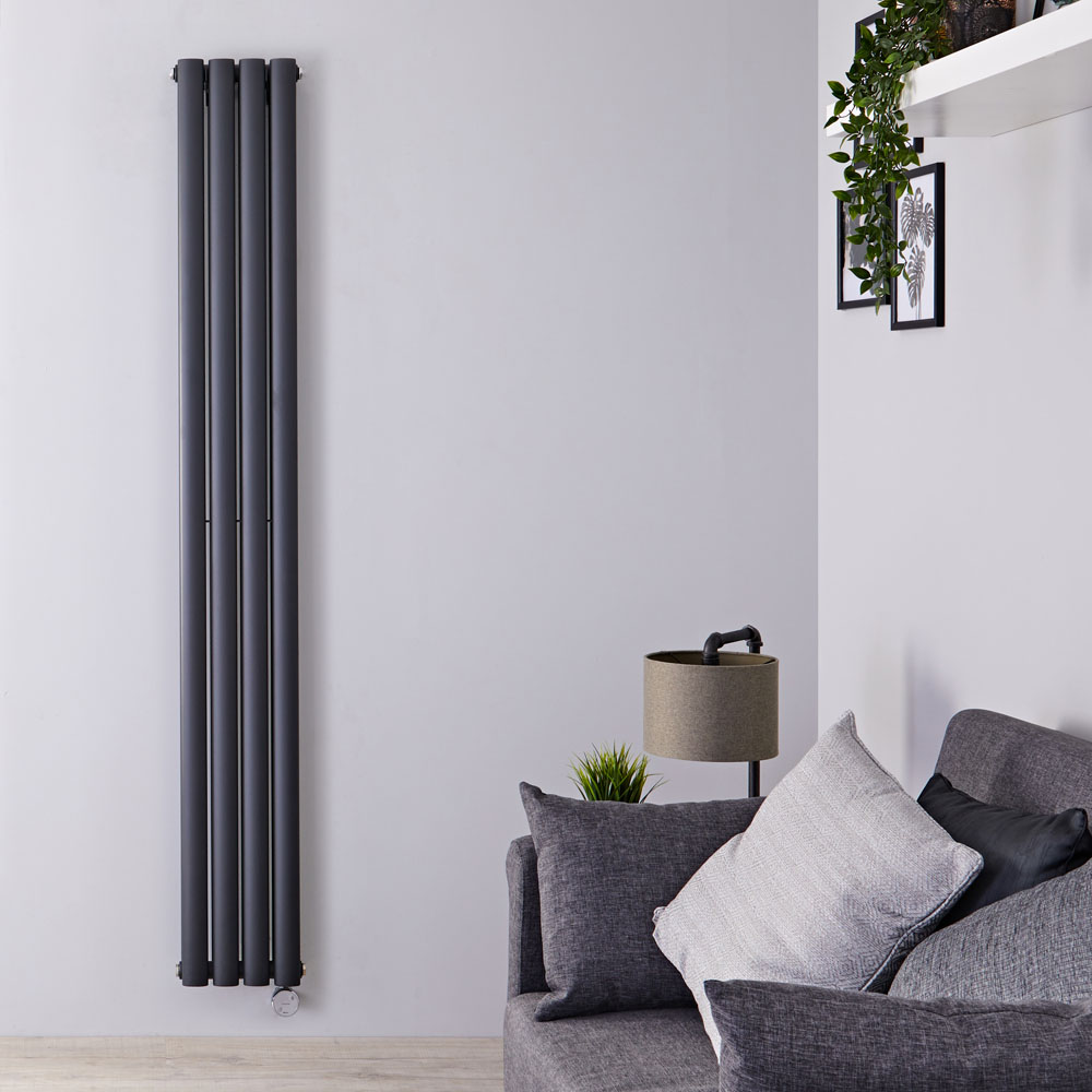 Radiateur design électrique vertical - Anthracite – 178 cm x 23,6 cm x 7,8 cm - Vitality