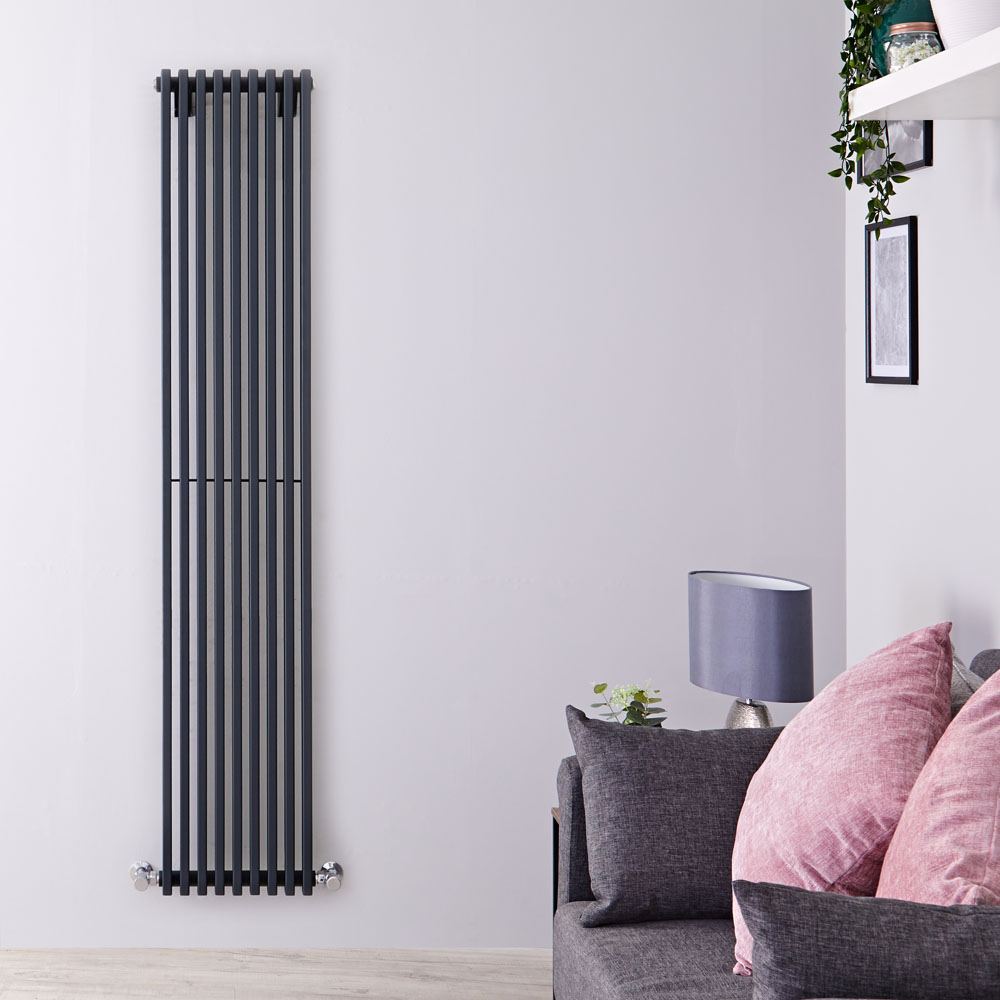 Radiateur Design Vertical Anthracite Parallel 178cm x 34,2cm x 8,4cm 1177 Watts
