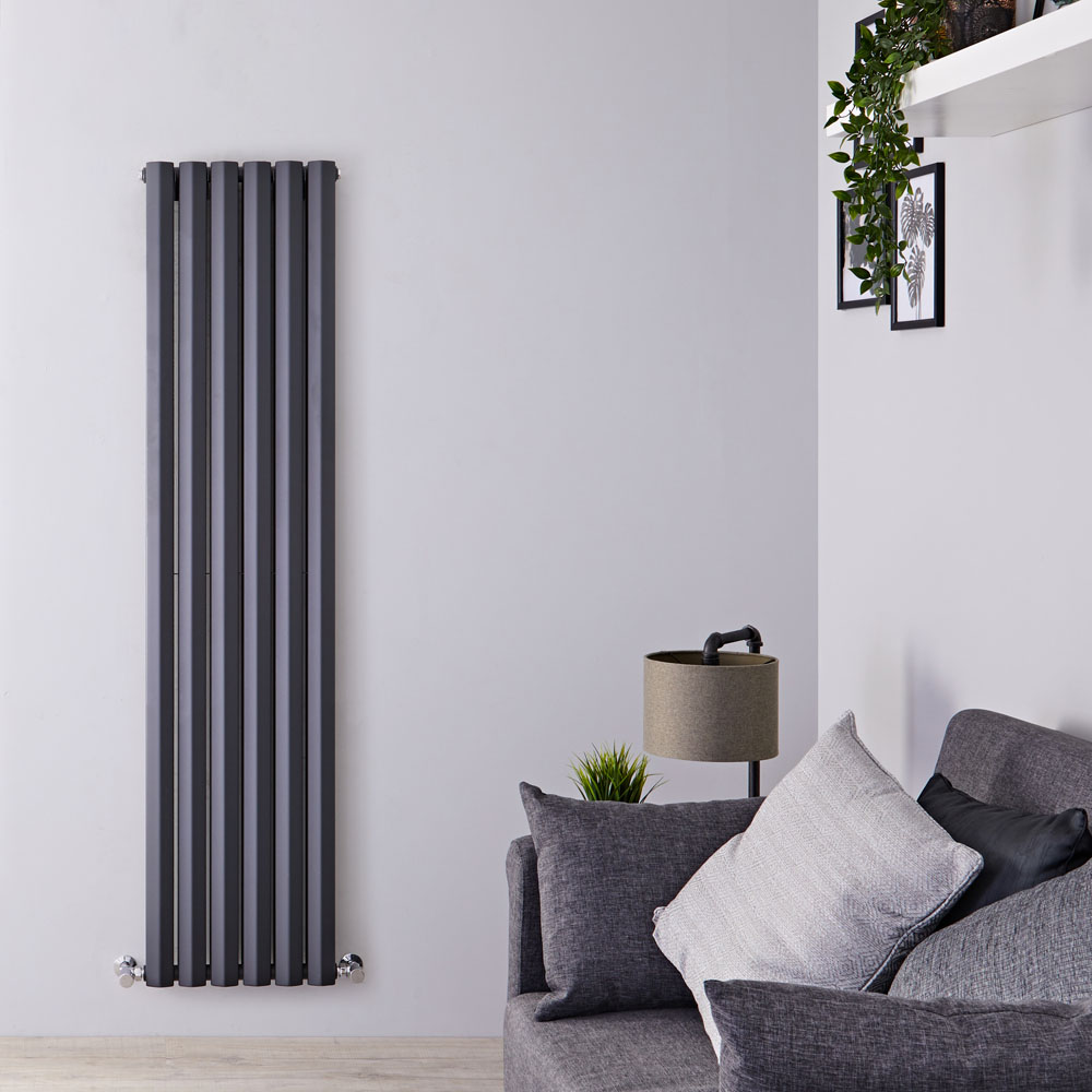 Radiateur Design Vertical Anthracite Salisbury 178cm x 42cm x 8,6cm 1618 Watts
