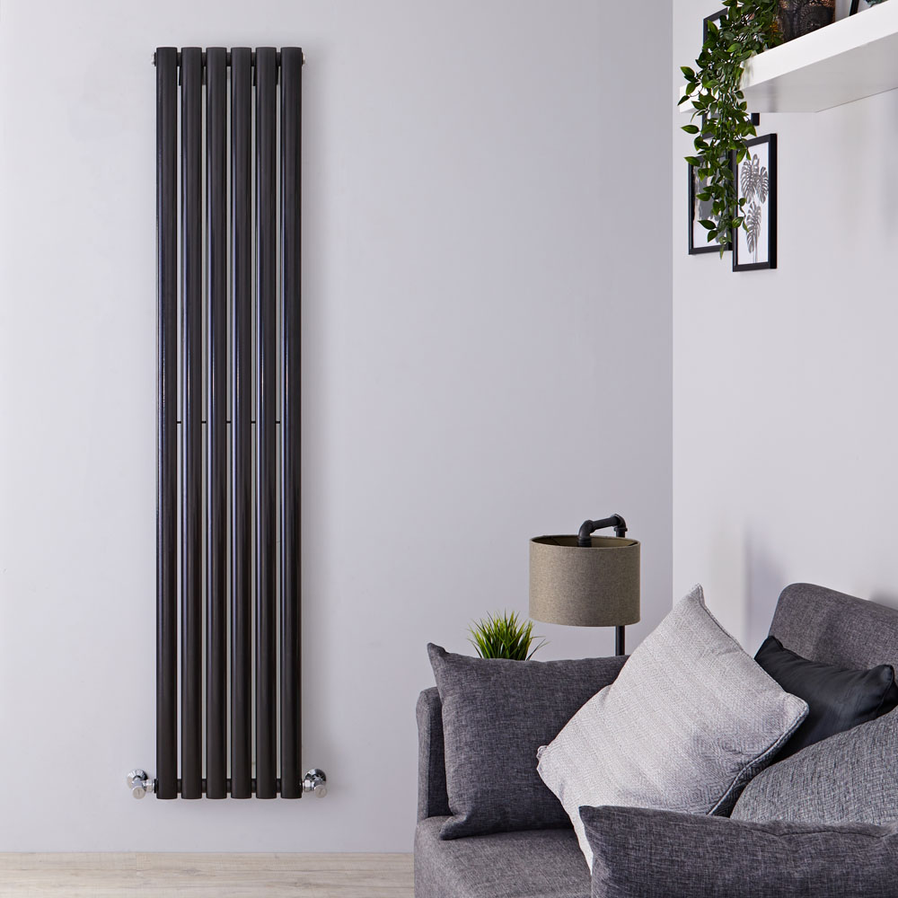 Radiateur Design Vertical Noir Vitality 178cm x 35,4cm x 5,6cm 892 Watts