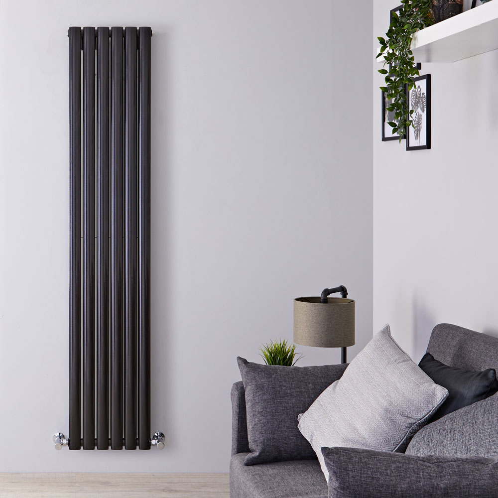 Radiateur Design Vertical Noir Vitality 178cm x 35,4cm x 7,8cm 1401 Watts