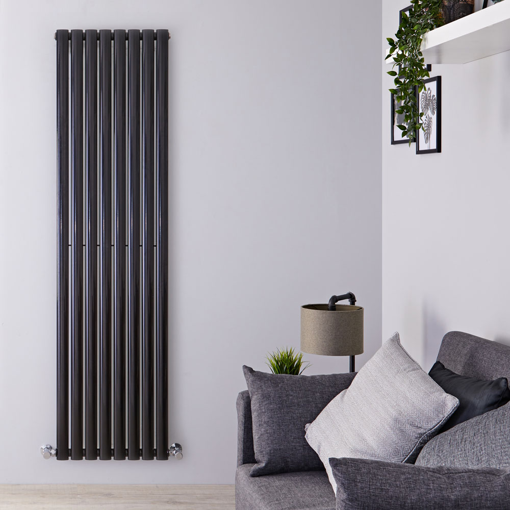 Radiateur Design Vertical Noir Vitality 178cm x 47.2cm x 5,6cm 1190 Watts