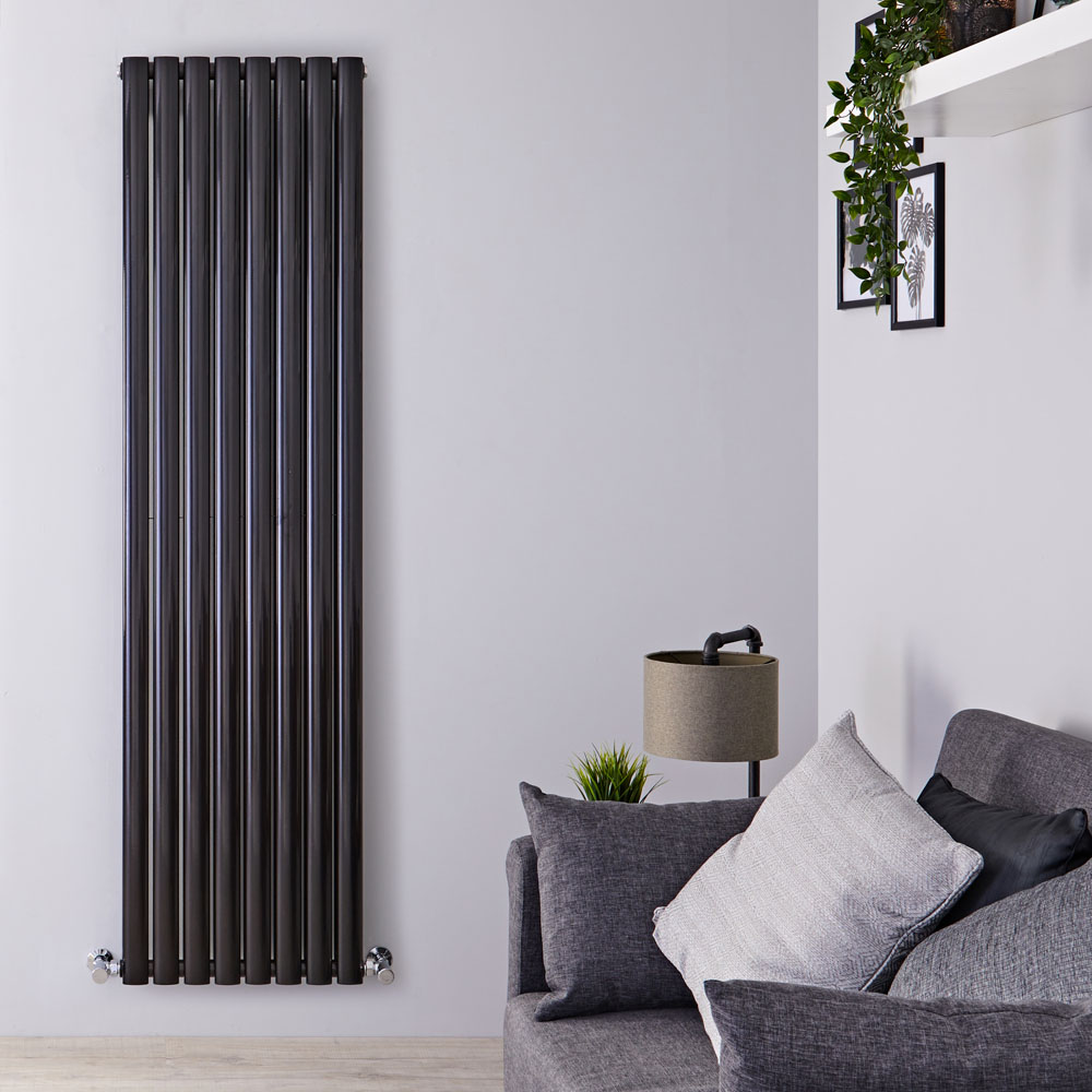 Radiateur Design Vertical Noir Vitality 178cm x 47.2cm x 7,8cm 1868 Watts