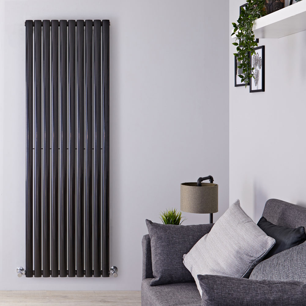 Radiateur Design Vertical Noir Vitality 178cm x 59cm x 5,5cm 1487 Watts