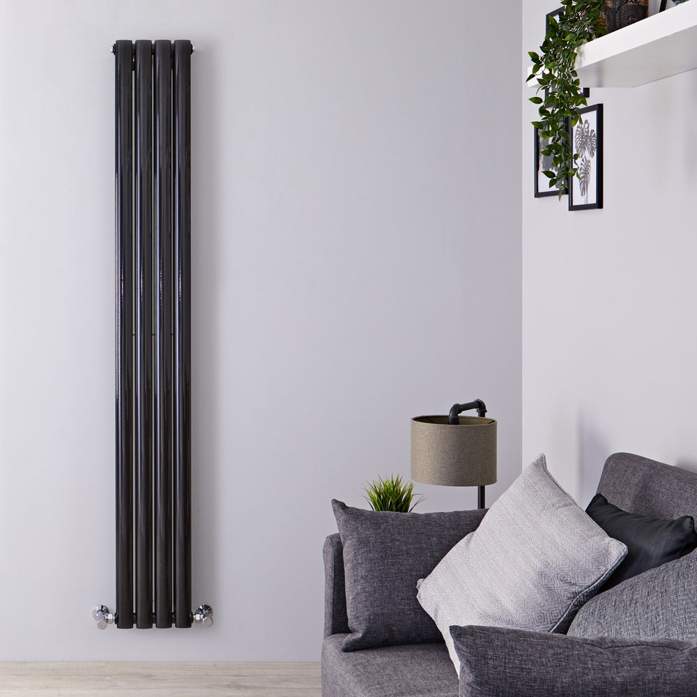 Radiateur Design Vertical Noir Vitality 178cm x 23,6cm x 7,8cm 934 Watts