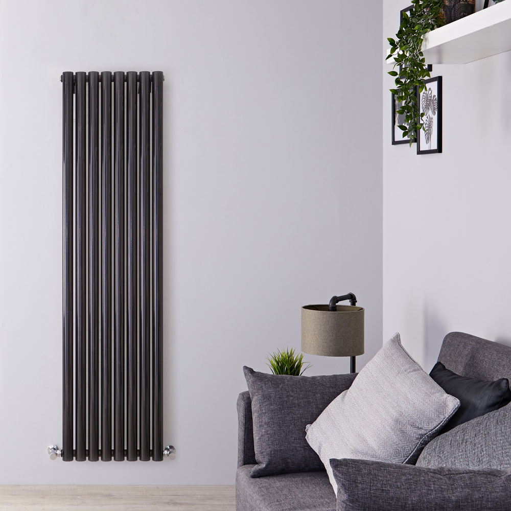 Radiateur Design Vertical Noir Savy 178cm x 47,2cmcm x 8cm 1391 Watts