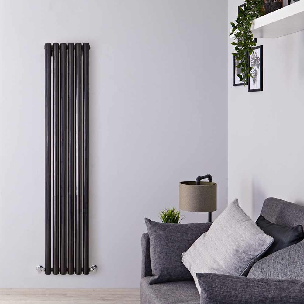 Radiateur Design Vertical Noir Savy 178cm x 35,4cm x 8cm 1043 Watts