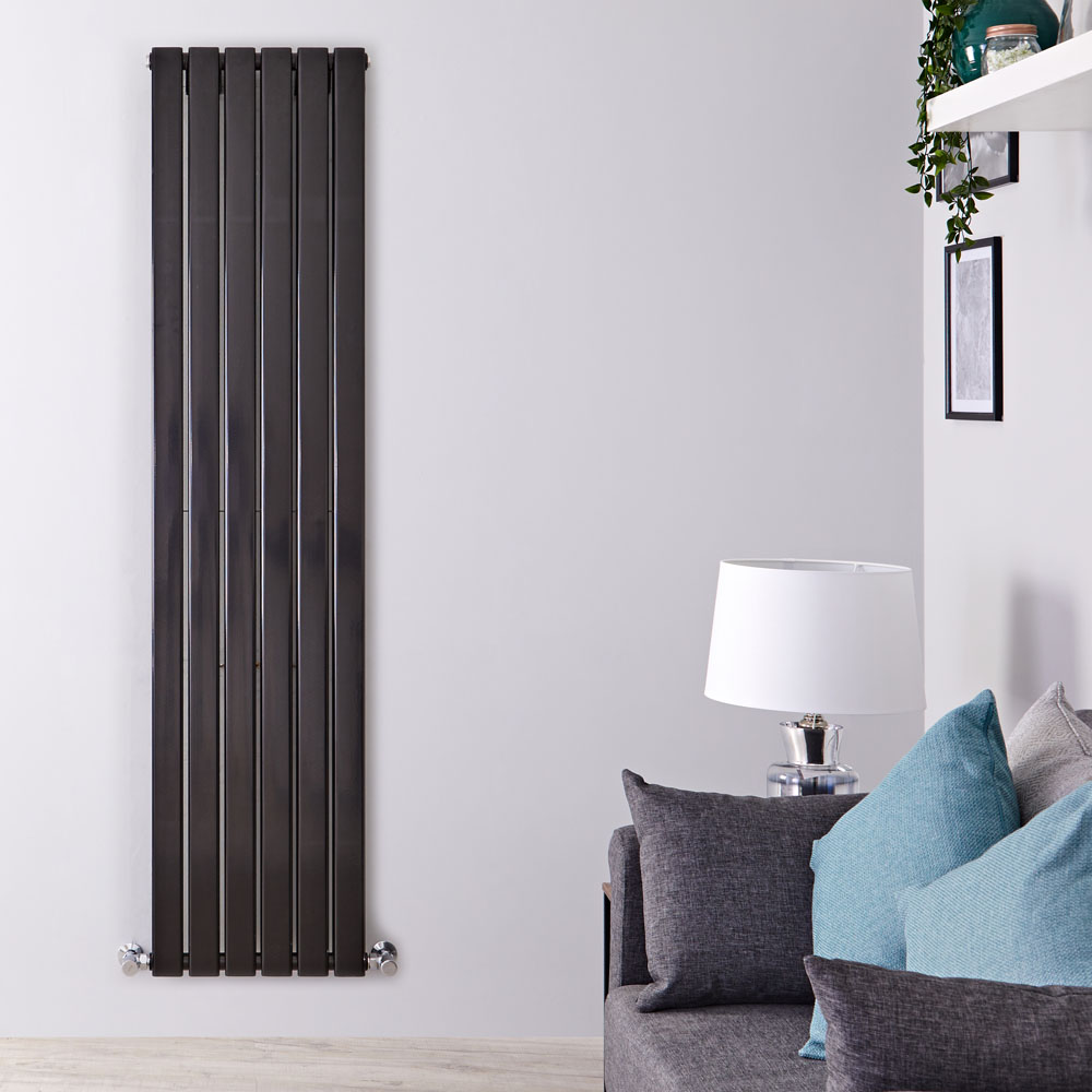 Radiateur Design Vertical Noir Delta 178cm x 42cm x 6cm 1484 Watts