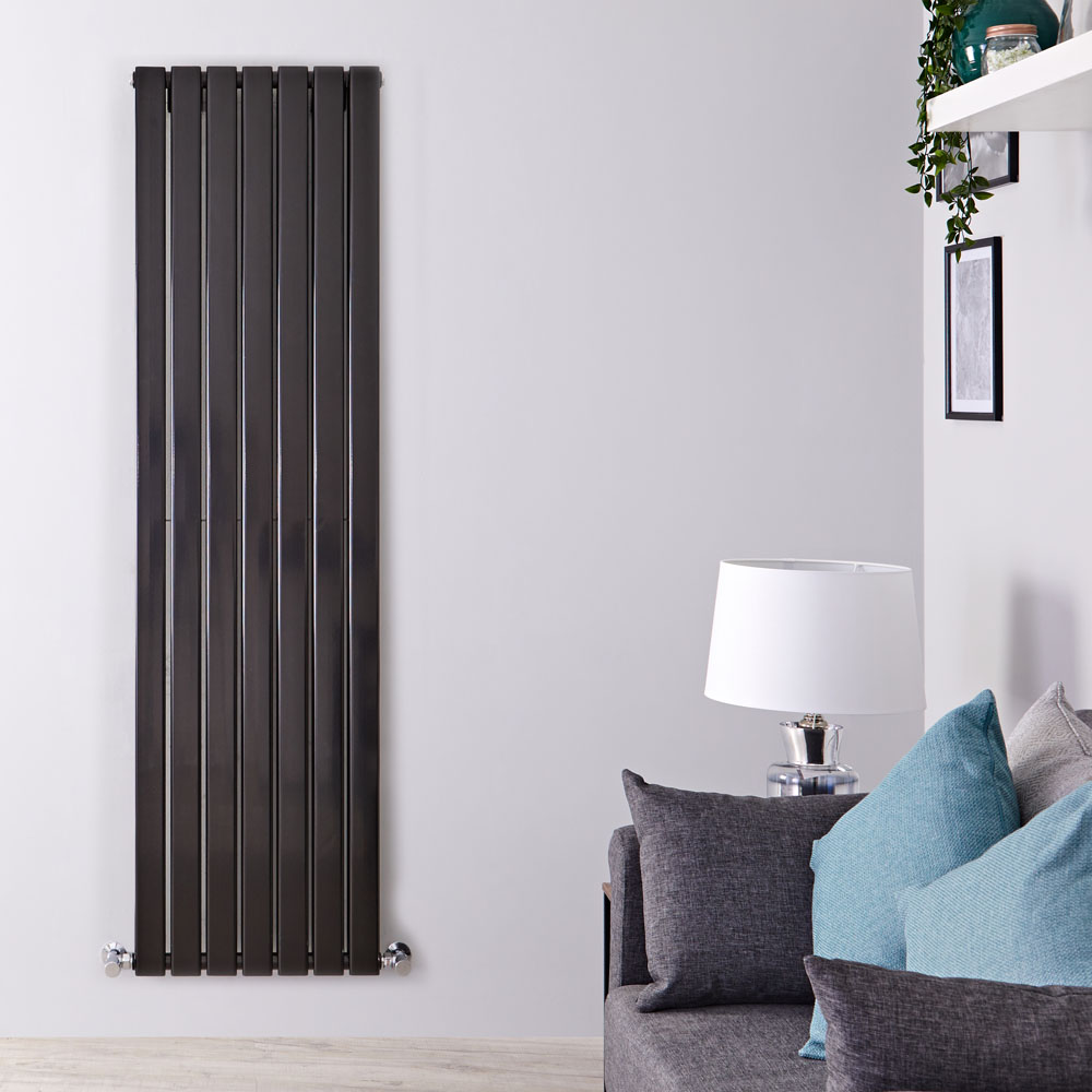 Radiateur Design Vertical Noir Delta 178cm x 49cm x 6cm 1732 Watts