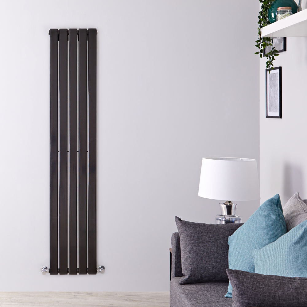 Radiateur Design Vertical Noir Delta 178cm x 35cm x 4,7cm 823 Watts