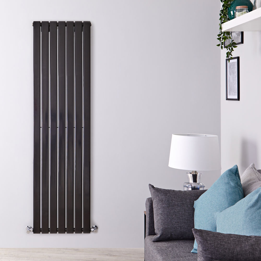 Radiateur Design Vertical Noir Delta 178cm x 49cm x 4,7cm 1152 Watts