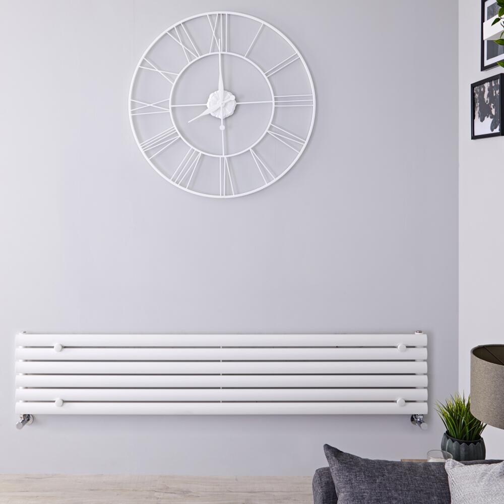 Radiateur Design Horizontal Blanc Vitality 35,4cm x 178cm x 5,6cm 888 Watts