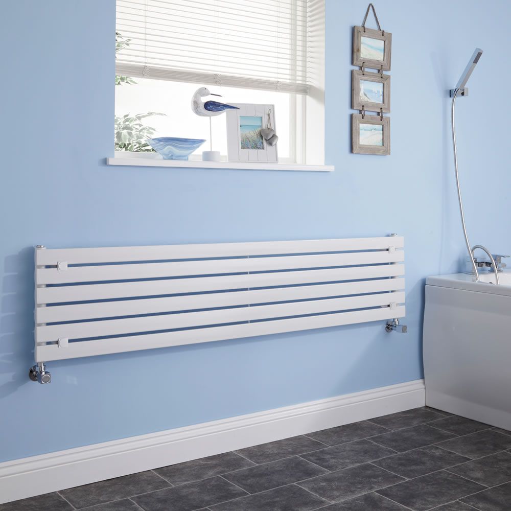 Radiateur Design Horizontal Blanc Sloane 35,4cm x 178cm x 5,4cm 821 Watts