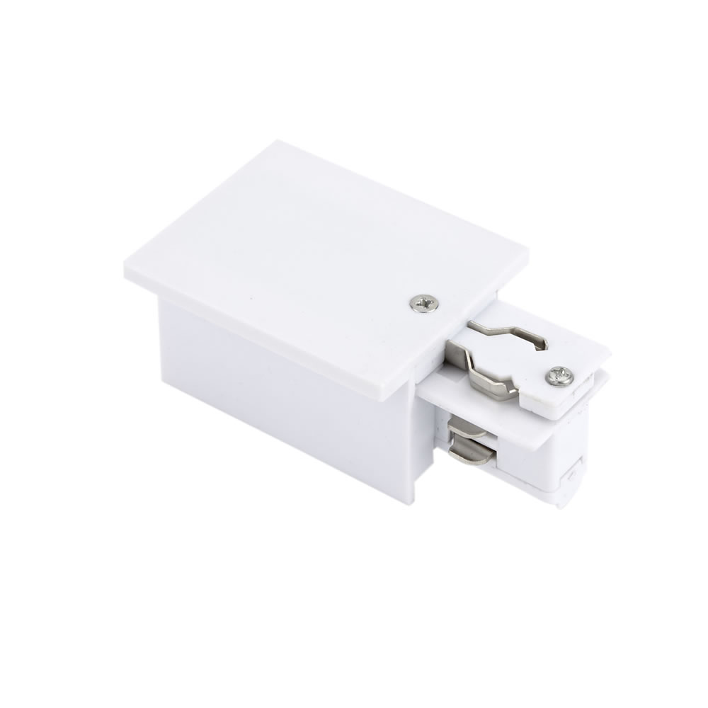 Connecteur triphasé encastrable droit Blanc
