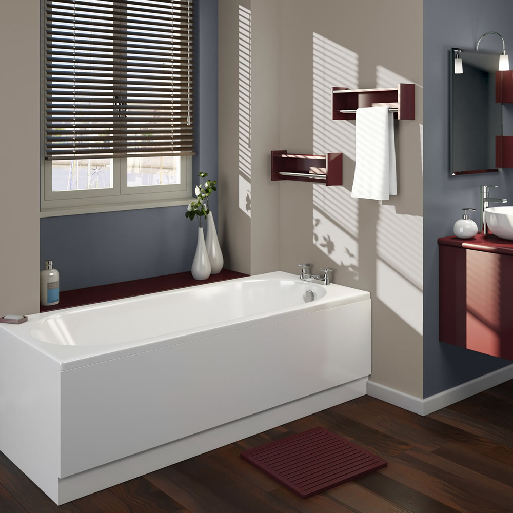 Baignoire rectangulaire 75x170cm fond ovale
