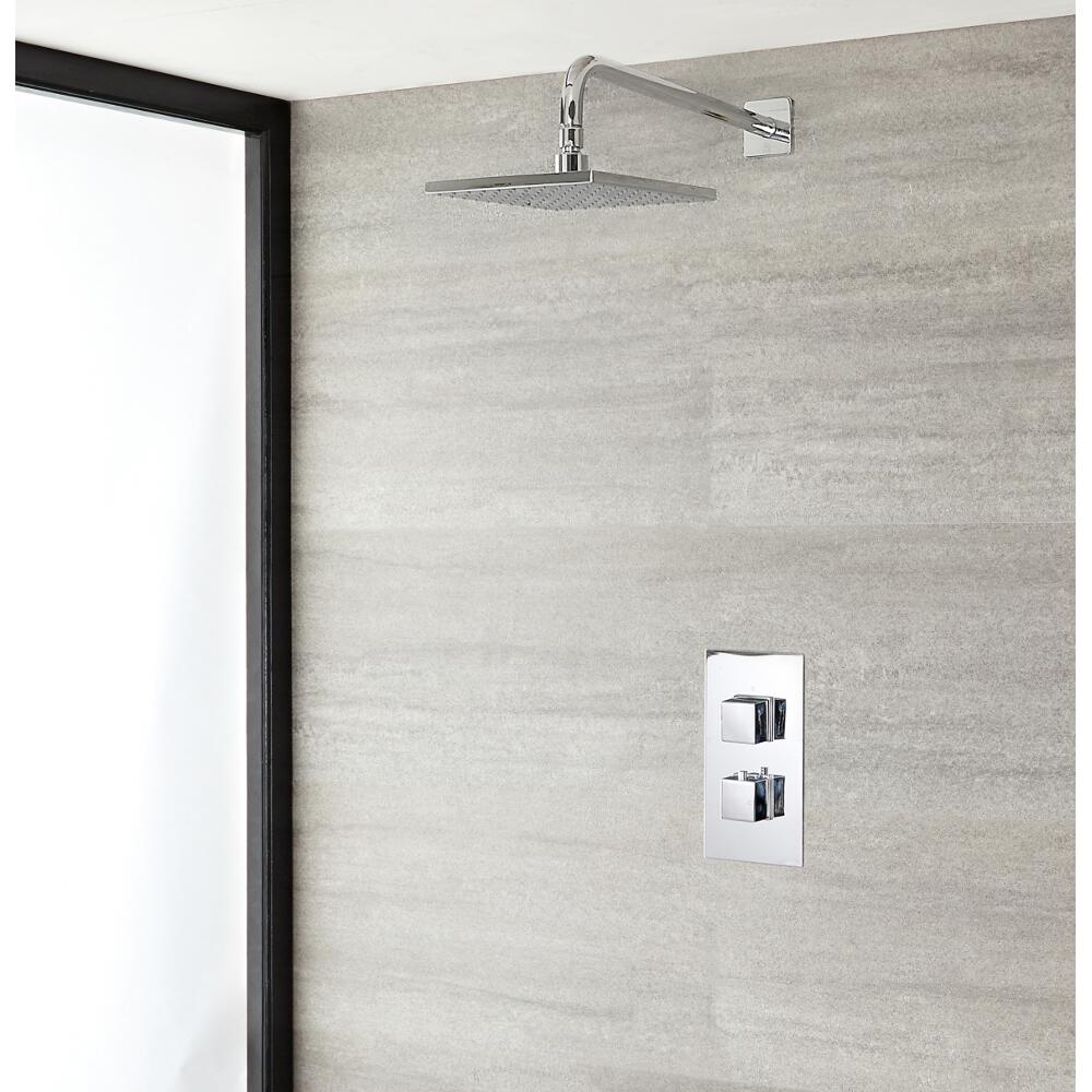 Kit Douche Thermostatique encastrable Pommeau carré 20cm - Square