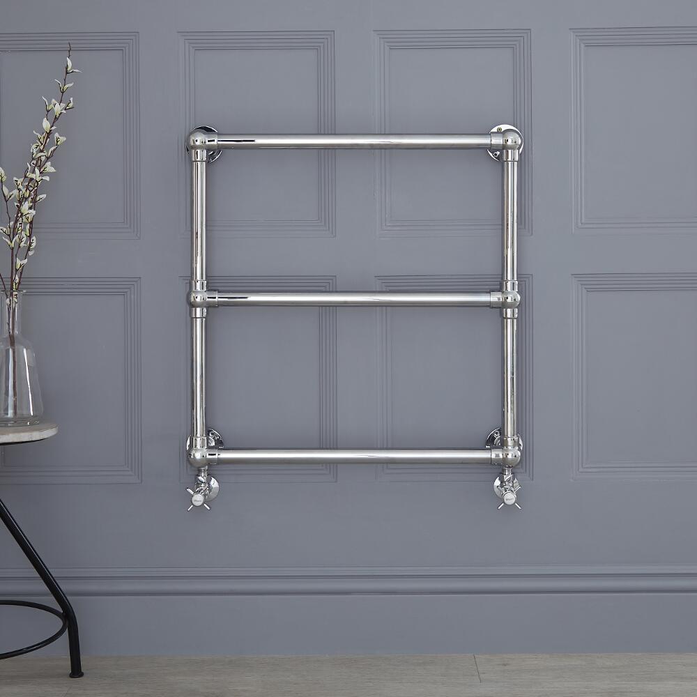 Sèche-Serviettes Rétro Chromé Condesa 68,5cm x 68,5cm x 15,5cm 198 Watts