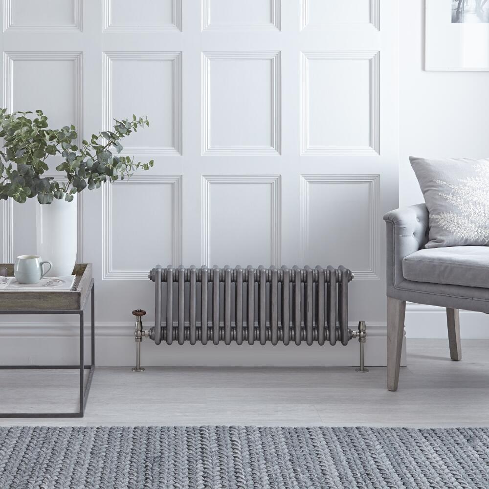 Radiateur horizontal Style Fonte Acier Brut Windsor 30cm x 78.9cm x 10cm 687 Watts
