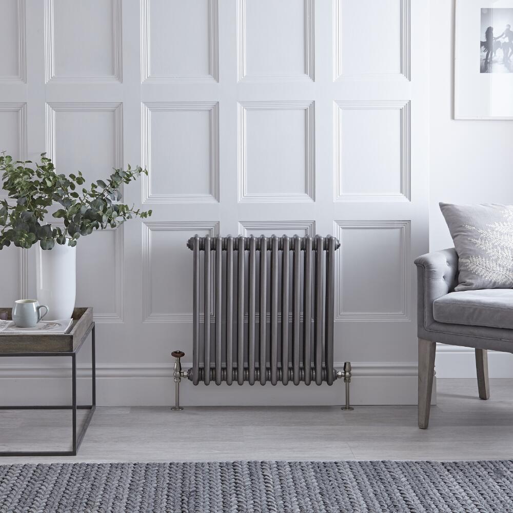 Radiateur Horizontal Style Fonte Acier Brut Windsor 60cm x 60.8cm x 10cm 950 Watts