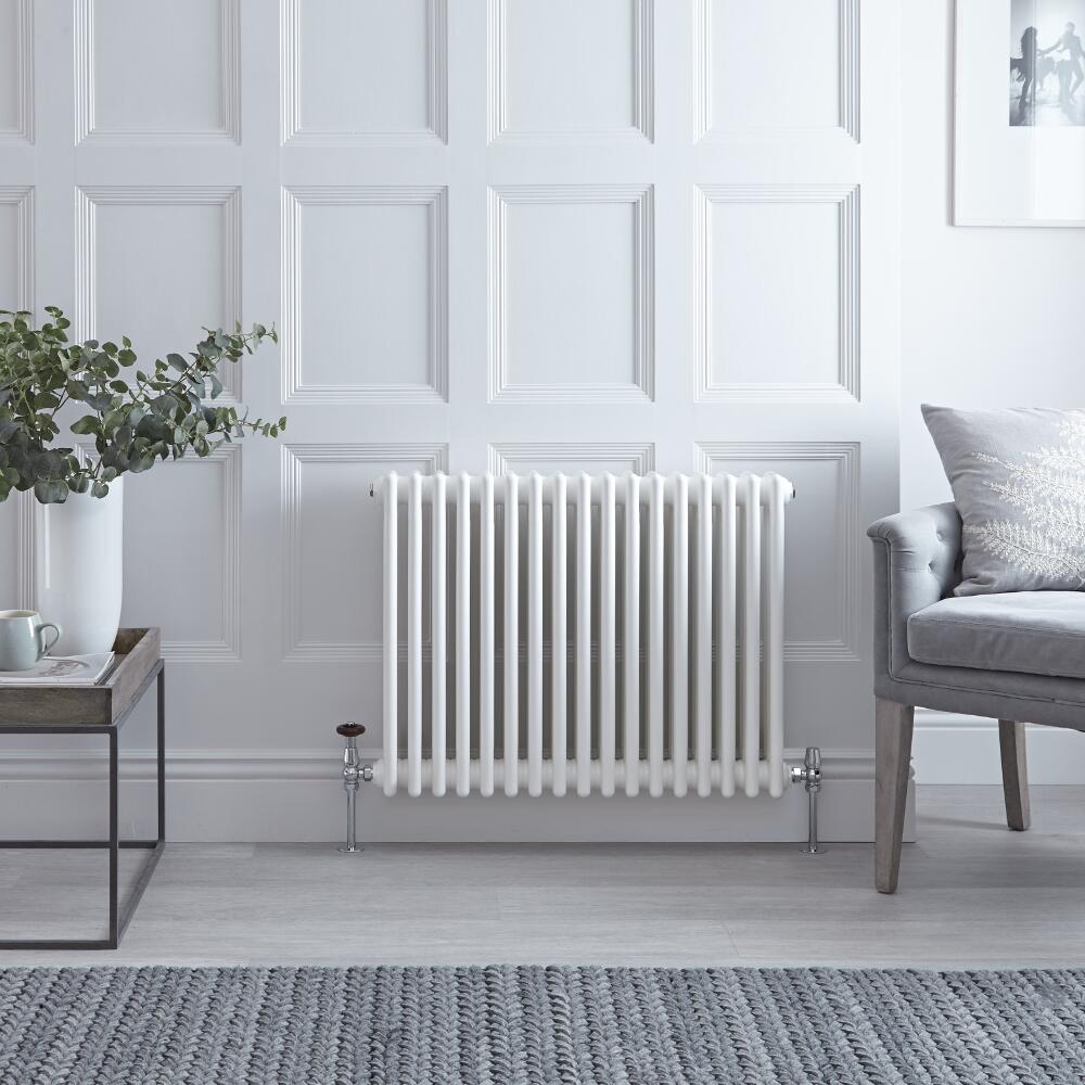 Radiateur Horizontal Style Fonte Blanc Windsor 60cm x 78,5cm x 10cm 1243 Watts