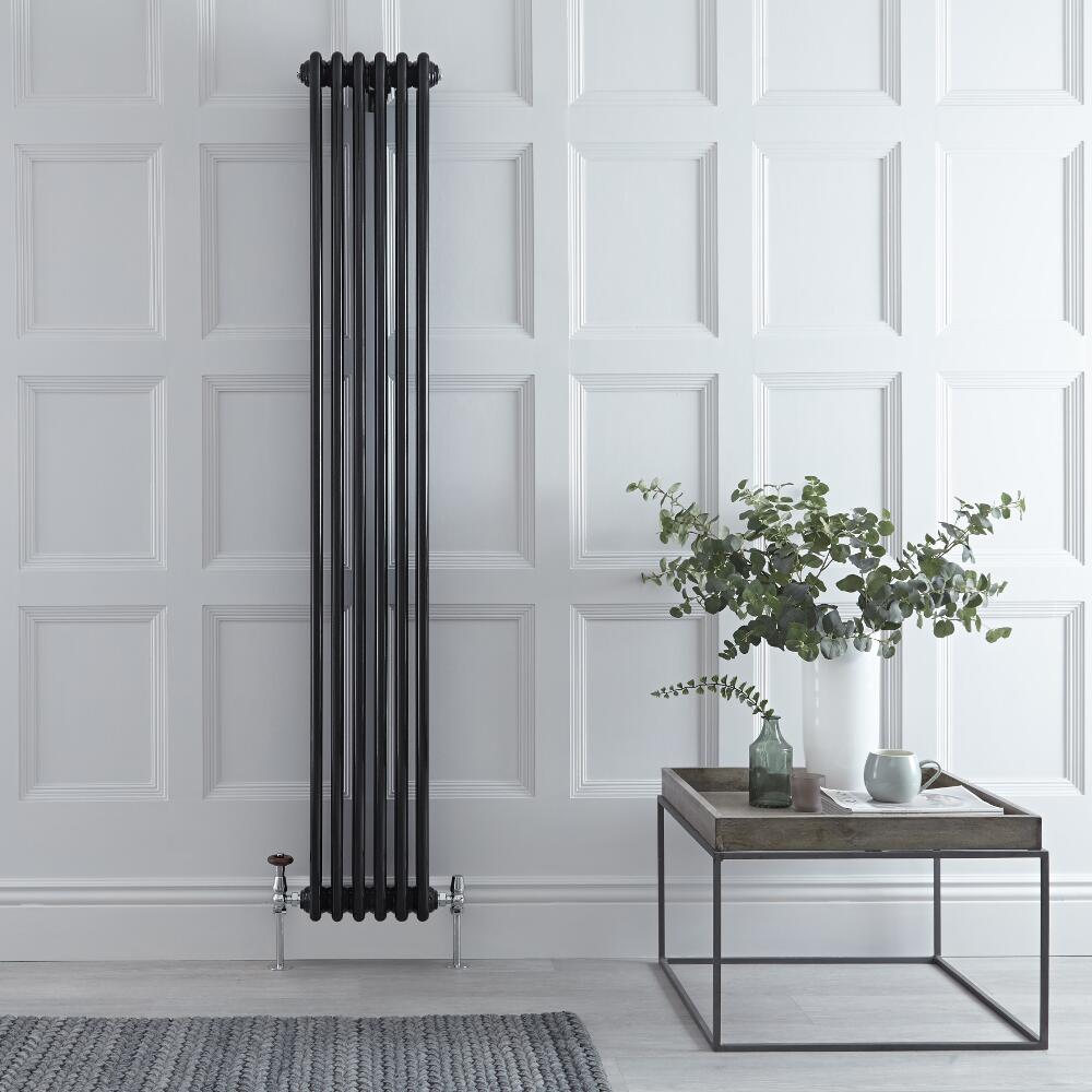 Radiateur Vertical Style Fonte Noir Windsor 180cm x 29,3cm x 10cm 1169 Watts