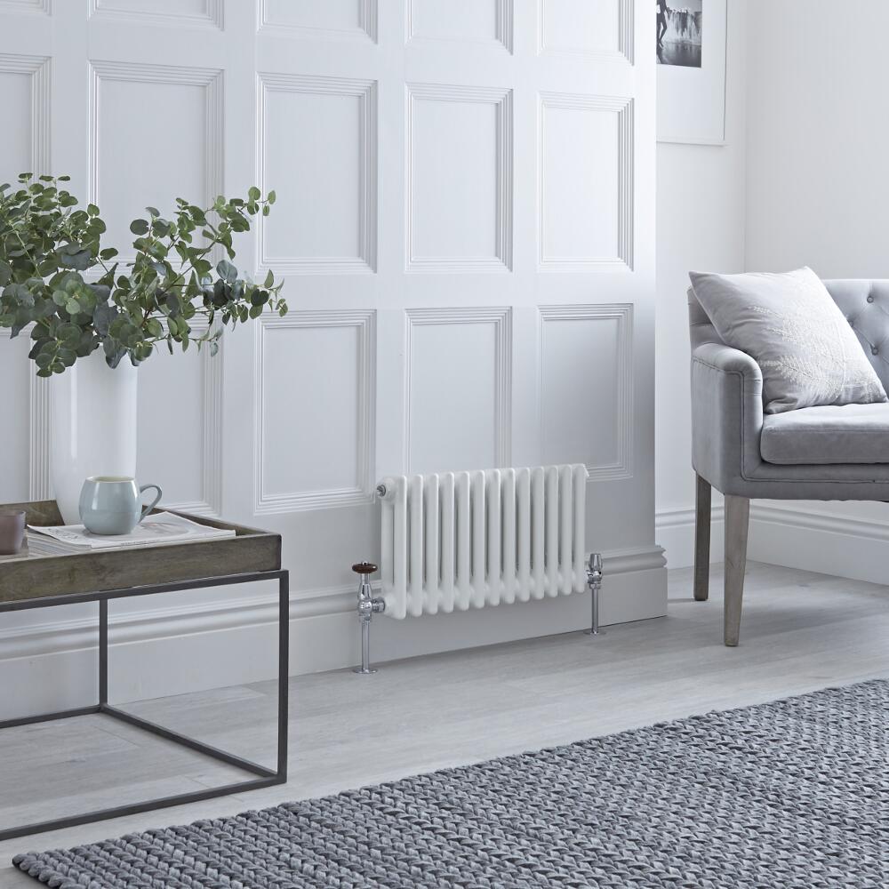 Radiateur Horizontal Style Fonte Blanc Windsor 30cm x 60,5cm x 6,8cm 414 Watts