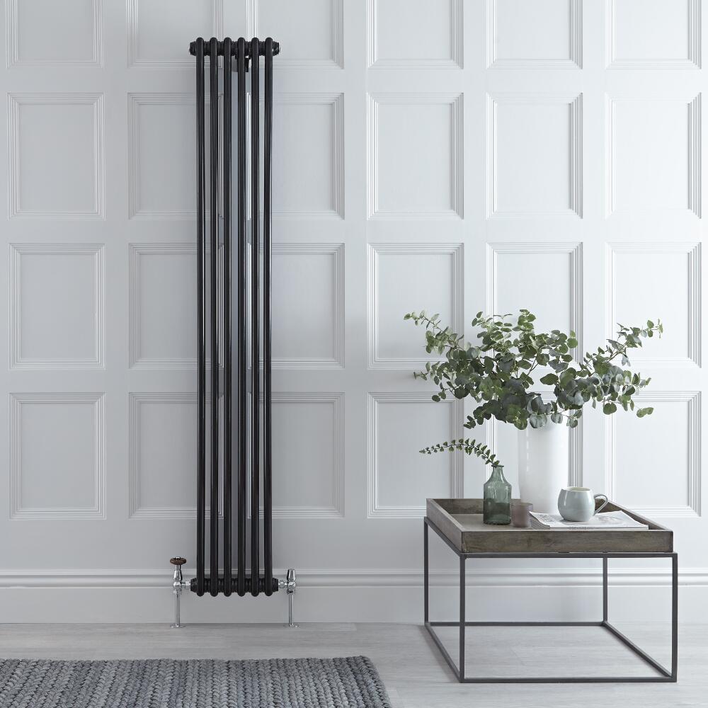 Radiateur Vertical Style Fonte Noir Windsor 180cm x 29,3cm x 6,8cm 934 Watts