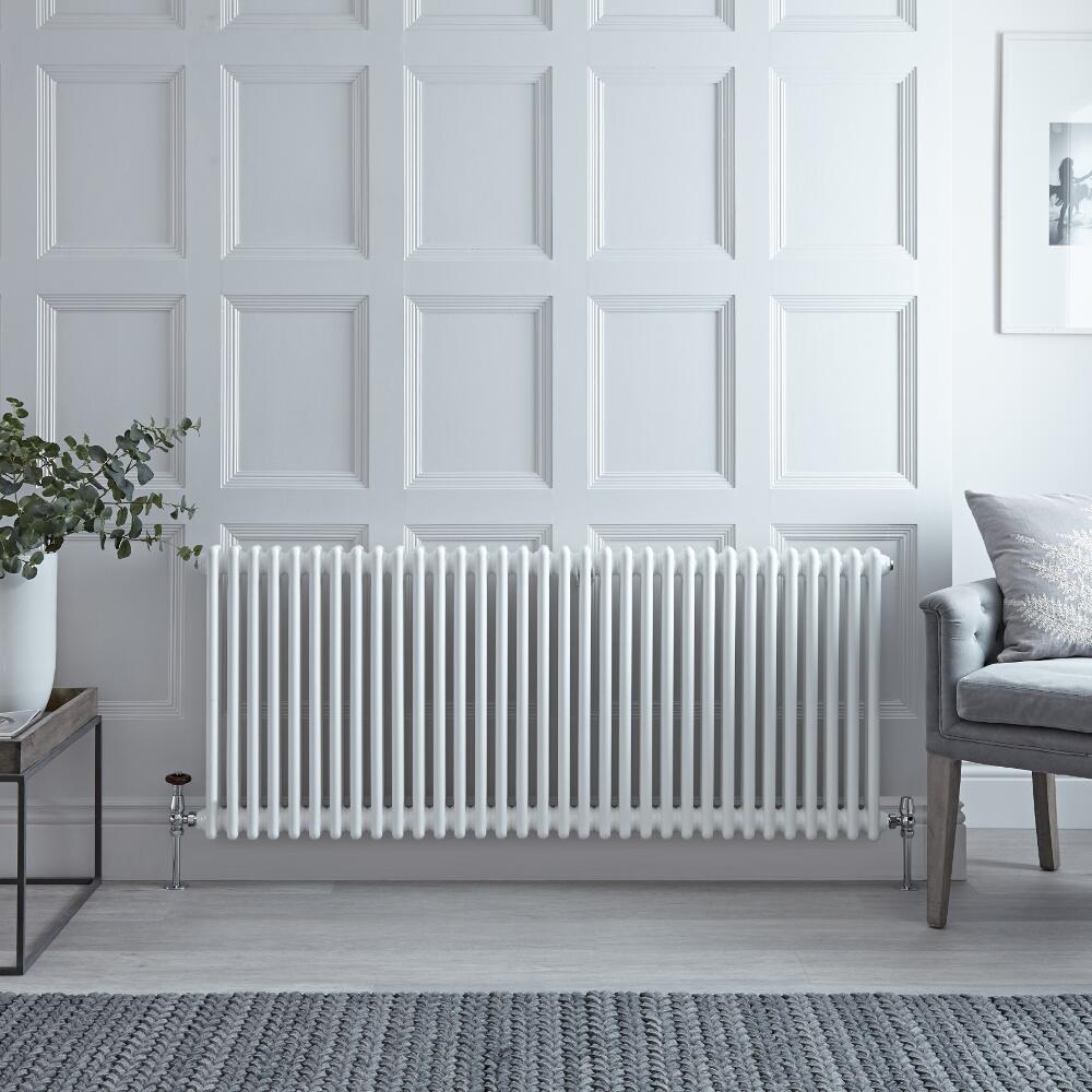 Radiateur Horizontal Style Fonte Blanc Windsor 60cm x 150,8cm x 6,8cm 1873 Watts