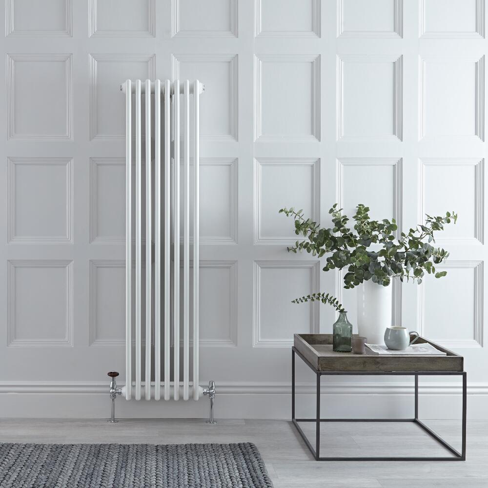Radiateur Vertical Style Fonte Blanc Windsor 150cm x 38cm x 10cm 1387 Watts