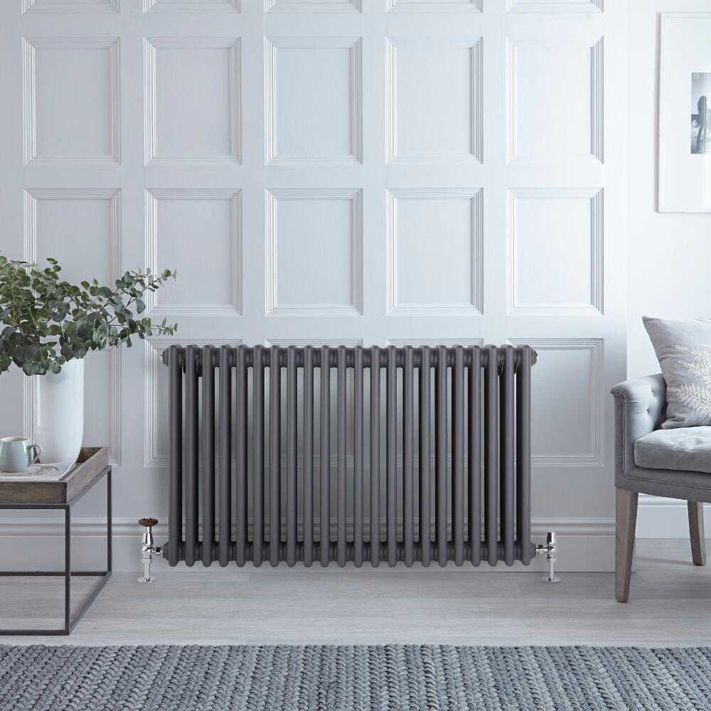 Radiateur Horizontal Style Fonte Anthracite Windsor 60cm x 101cm x 10cm 1794 Watts