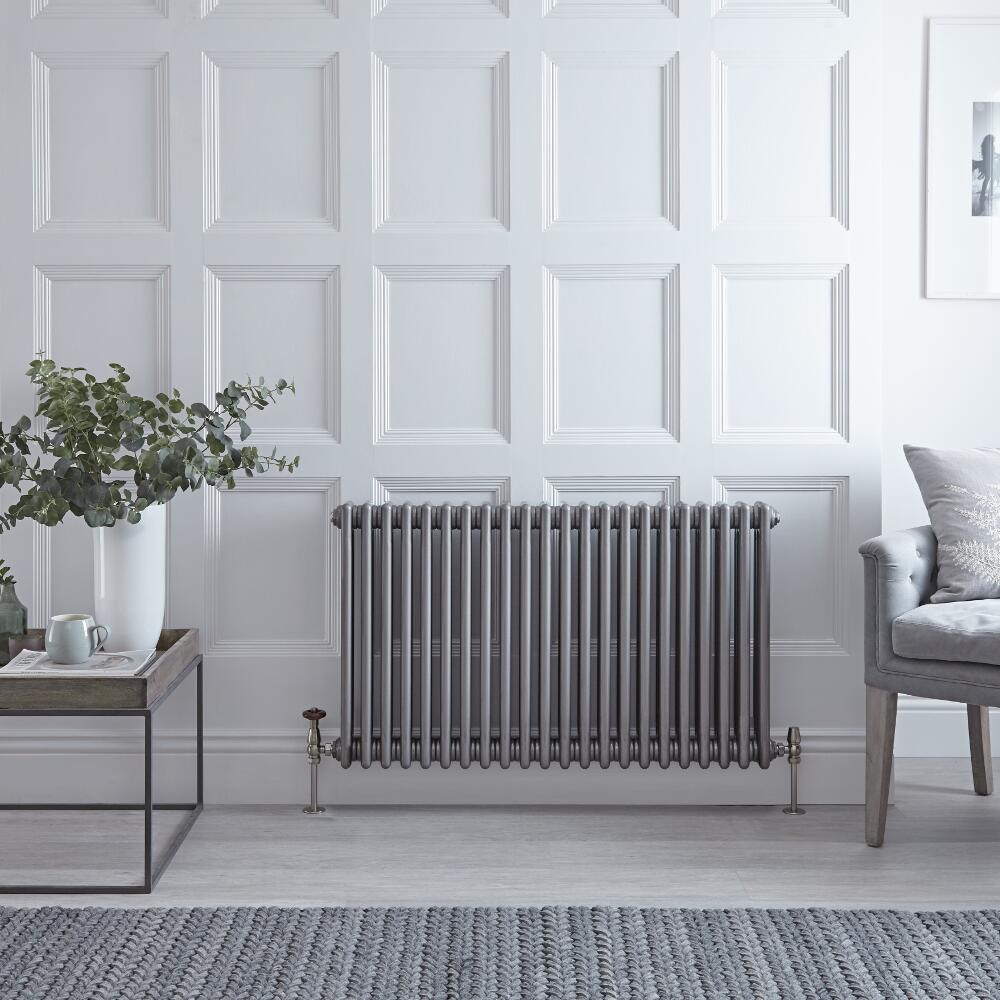Radiateur Horizontal Style Fonte Acier Brut Windsor 60cm x 101.3cm x 10cm 1608 Watts